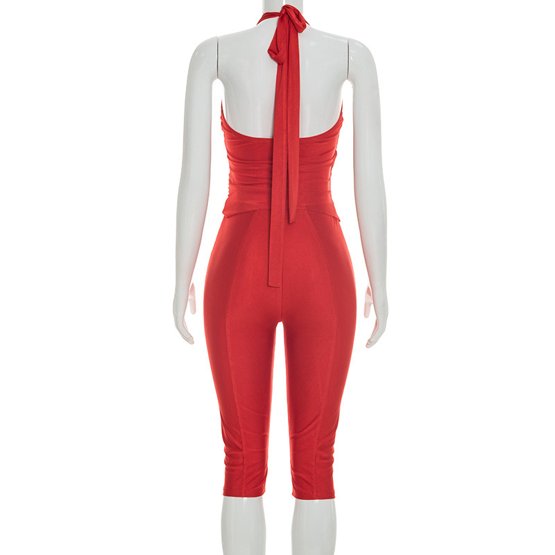 Slim 2 Piece Set Women Solid W - đánh giá và giá Suspender Tank Top
